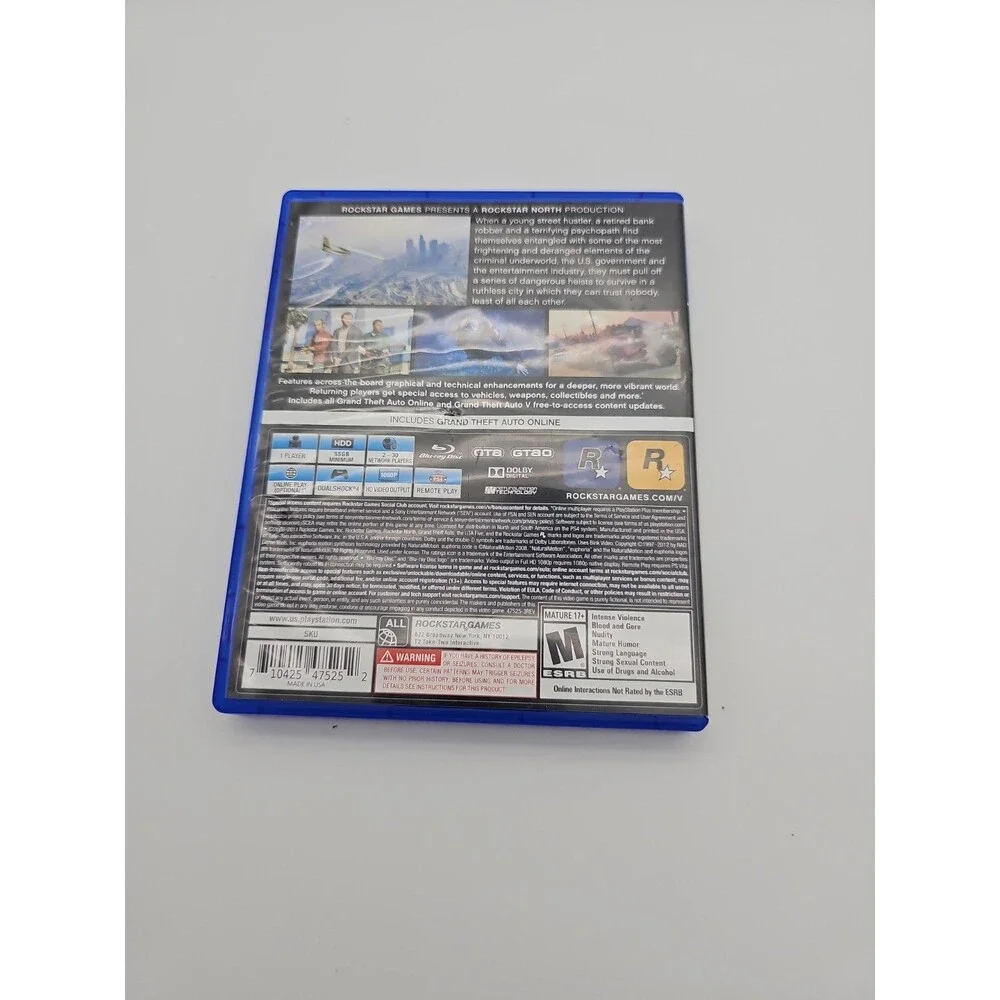 GTA V Playstation 4 PS4 2014 Complete In Box And Tested